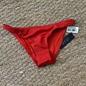 NWT Cuup The Bikini Lava Red Bikini Bottoms Swimsuit Bottom sz 1/XS